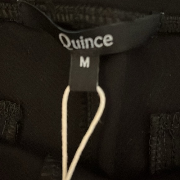 NWT Quince Black Ultra-Stretch Ponte Straight Leg Pant Size M - Picture 3 of 9